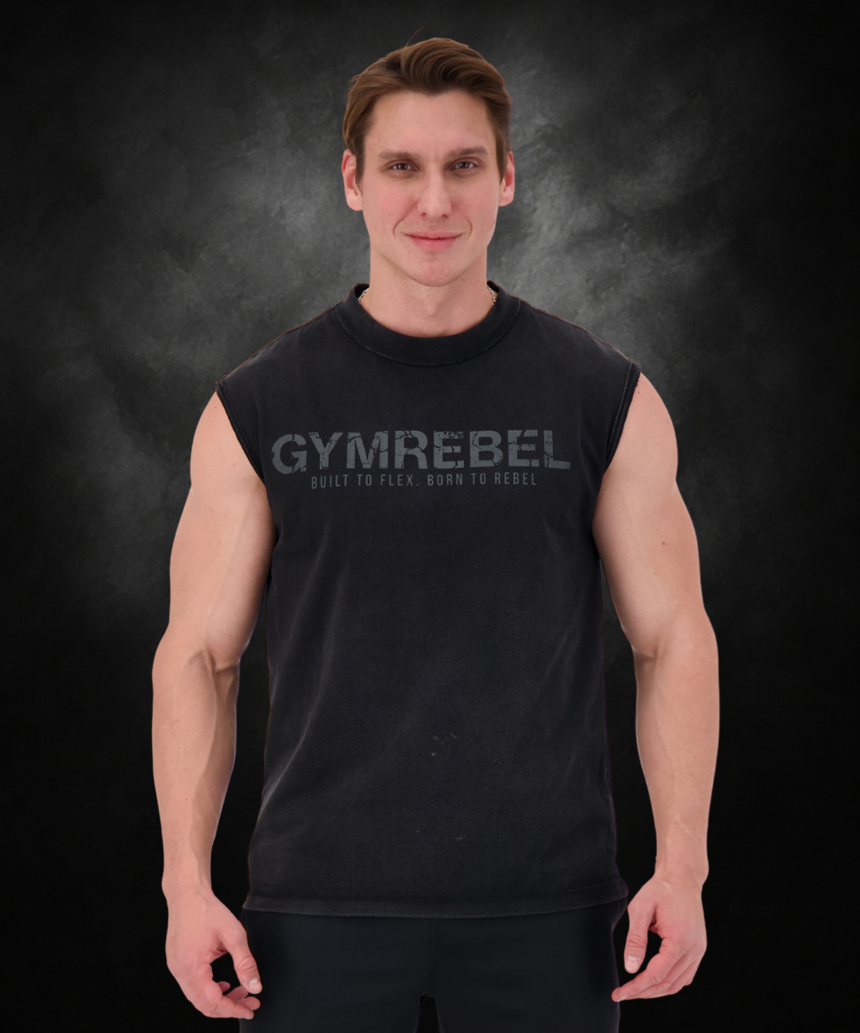 Washed-off Sleeveless T-shirt