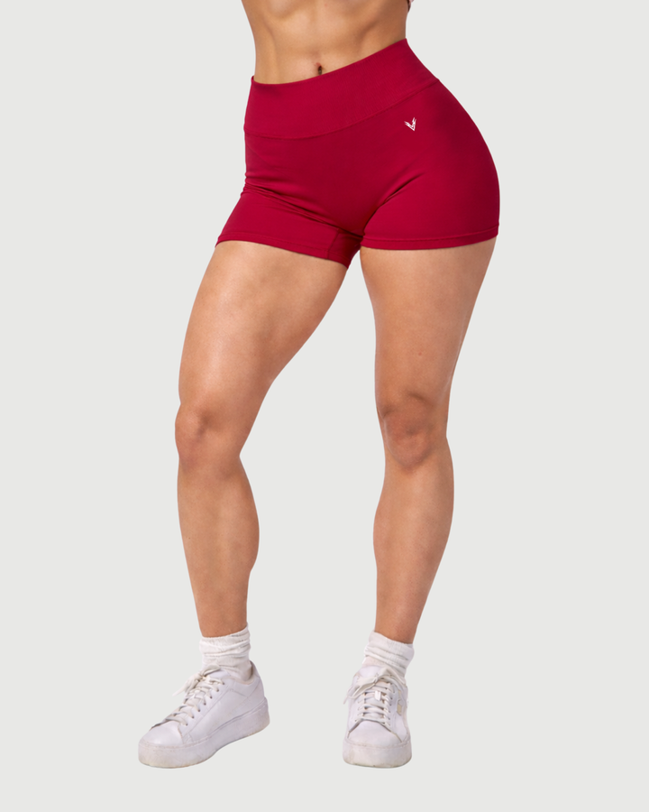 wine red | Curve Seamless Shorts | front