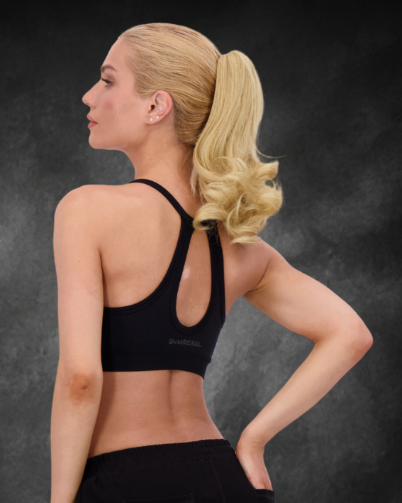 black | buttoned whispers bra | back
