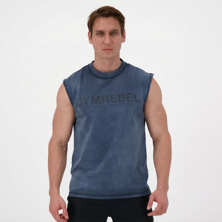 Washed-off Sleeveless T-shirt