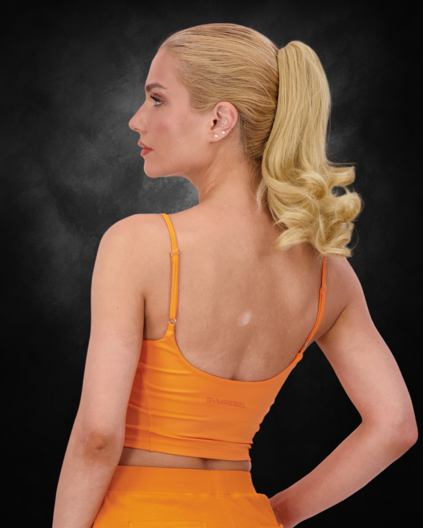 Tight Lifting Top | Orange | Back