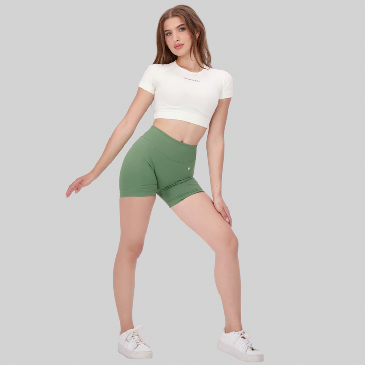 Seamless Curve Ribbed Top & Shorts Set