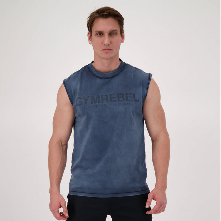 Washed-off Sleeveless T-shirt