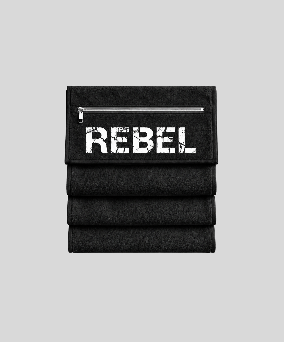 black | REBEL GYM TOWEL | front